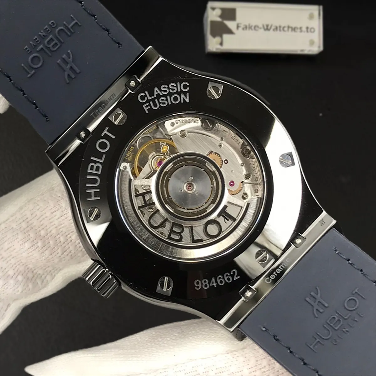 Hublot Replica Classic Fusion 45MM Blue Titanium Automatic 511.CM.7170.LR - Image 6