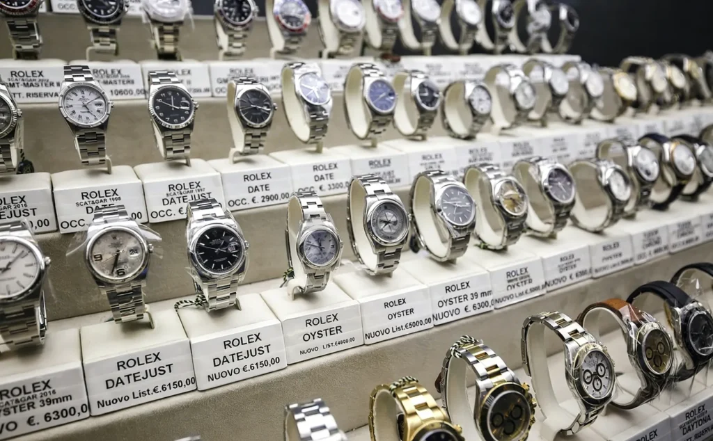 show a part of luxury watches
