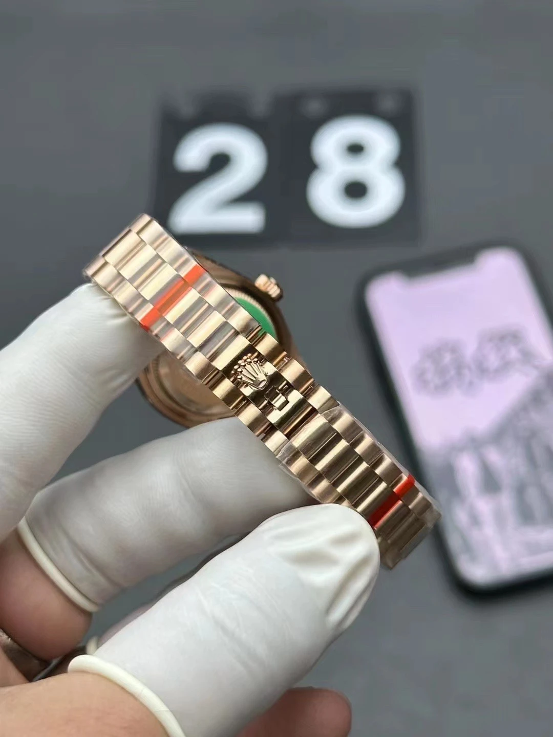 Replica Rolex Datejust 279135RBR Rose Gold-Tone Diamond Dial Automatic Watch - Image 4