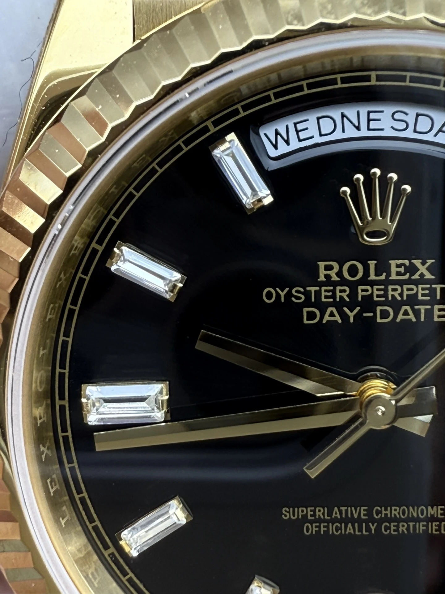 Replica Rolex Day-Date M228238-0004 40mm 18K Yellow Gold with Black Dial - Image 2