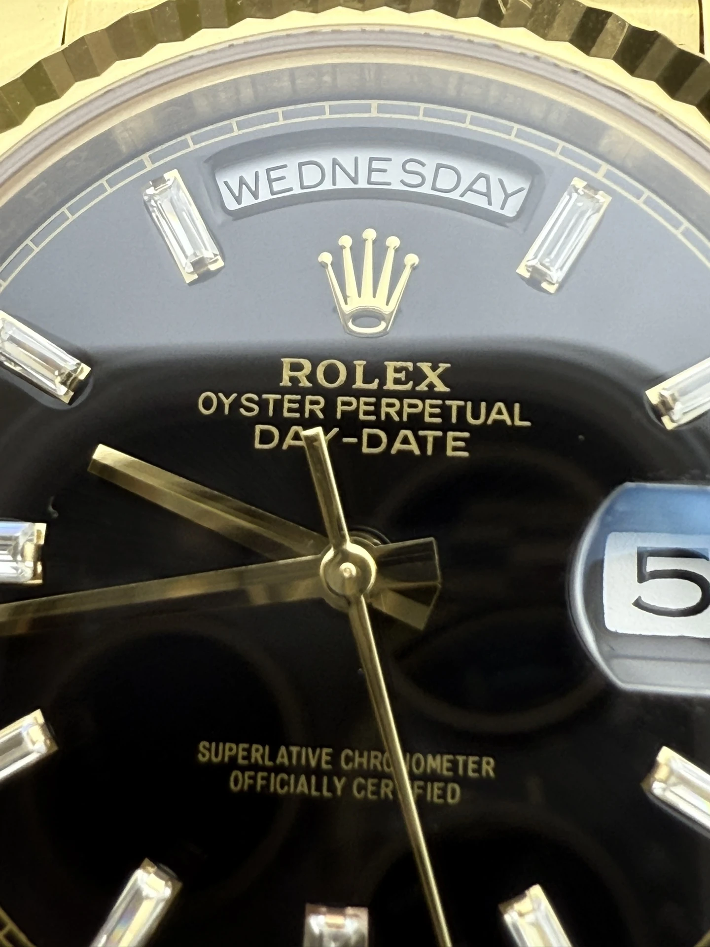 Replica Rolex Day-Date M228238-0004 40mm 18K Yellow Gold with Black Dial - Image 6