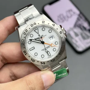 Replica Rolex Explorer II m226570-0001 with White Dial 42MM Mens Watch