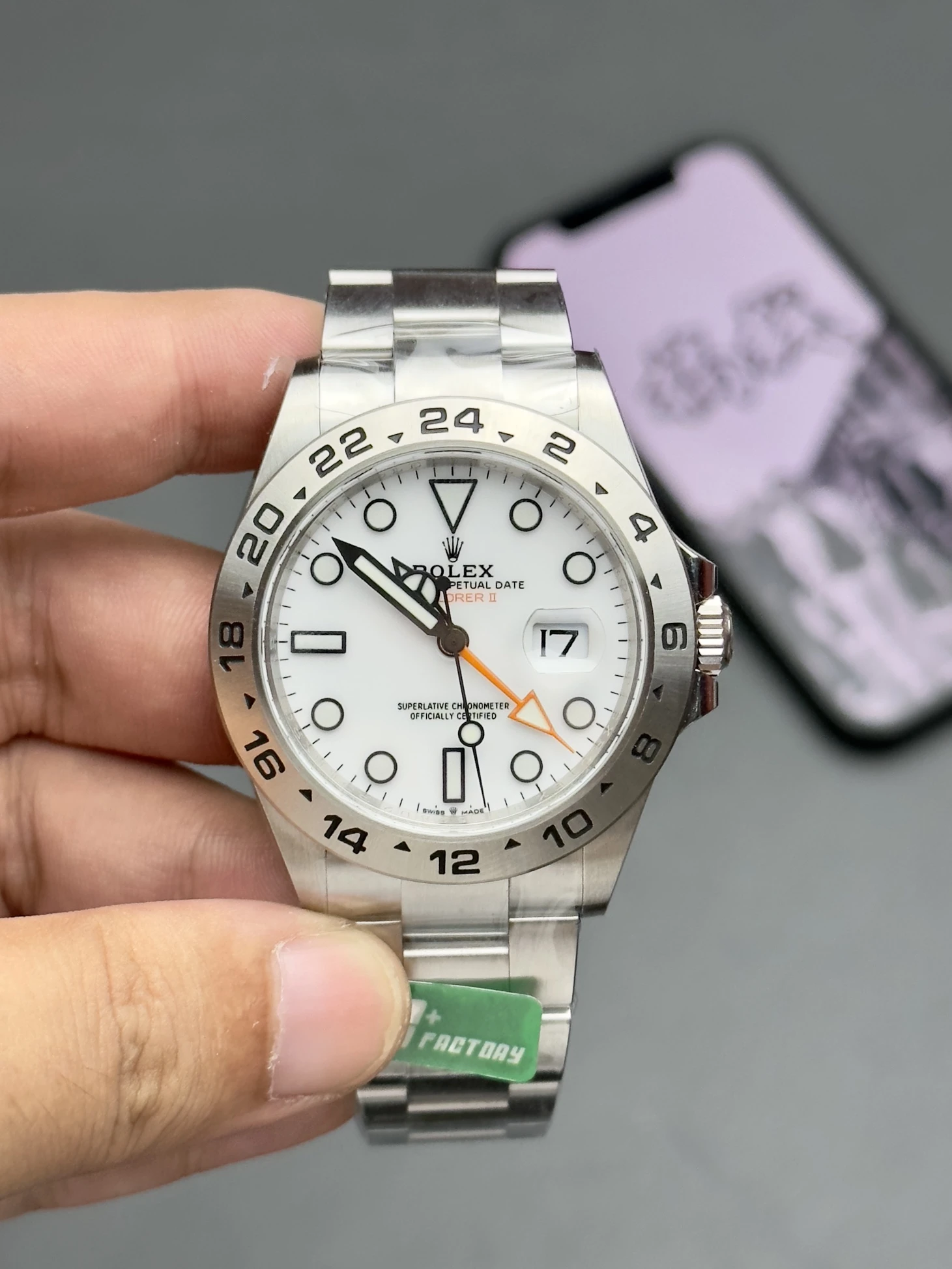 Replica Rolex Explorer II m226570-0001 with White Dial 42MM Mens Watch - Image 2