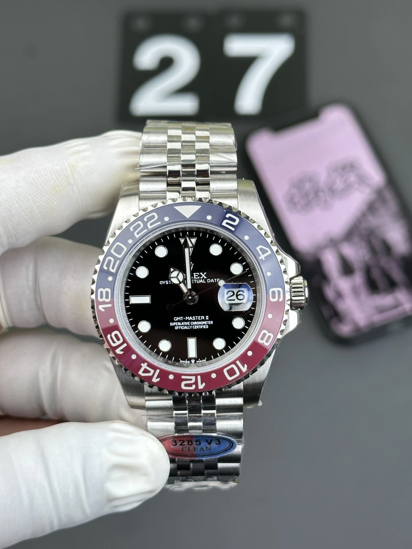 Replica GMT-Master II “Pepsi” Watch – 40mm Stainless Steel Automatic Blue Red Bezel - Image 4